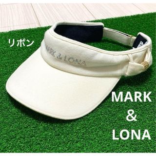 マークアンドロナ(MARK&LONA)のマークアンドロナ  リボンサンバイザー　ゴルフウェア(ウエア)