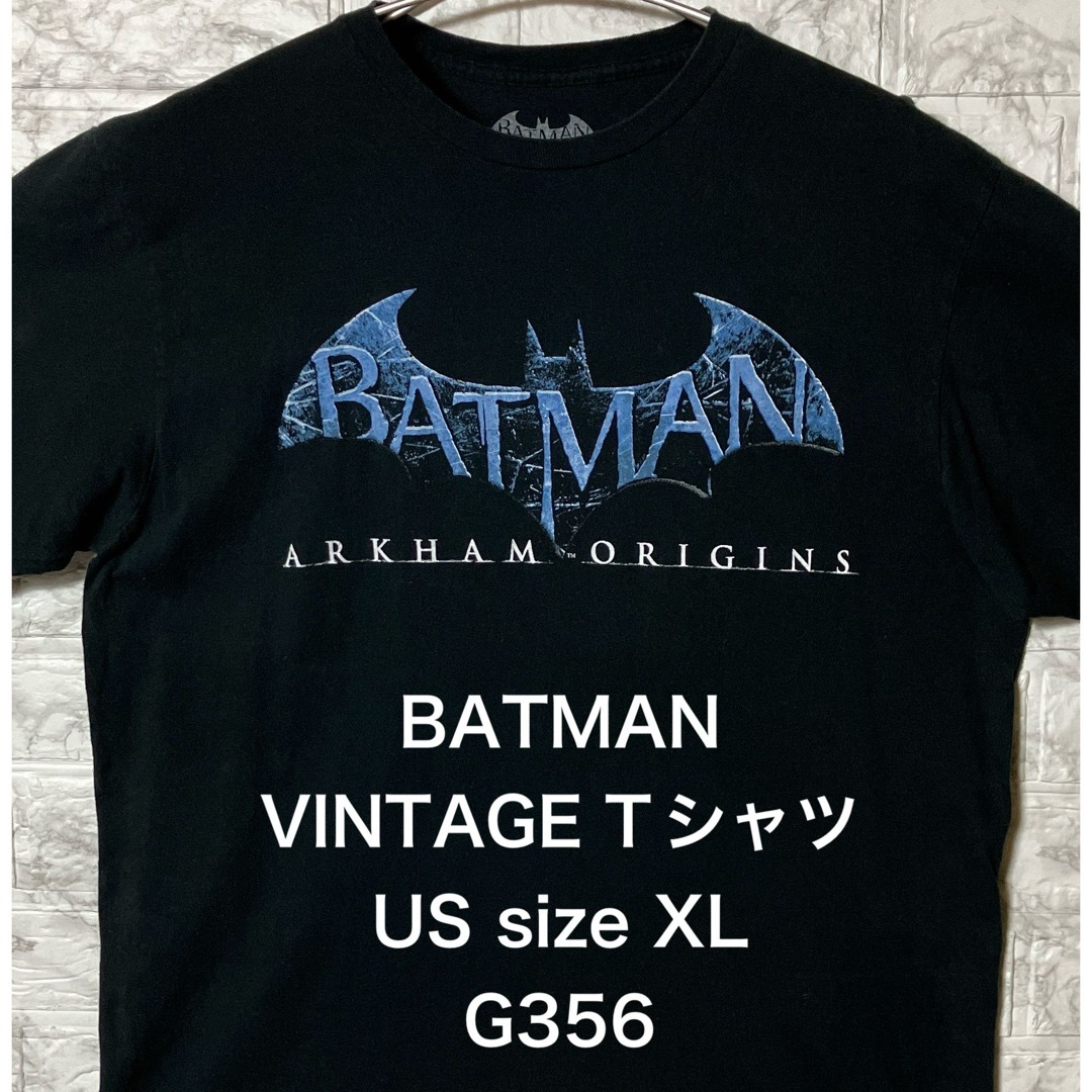 VINTAGE(ヴィンテージ)のアメリカ古着 USA バットマン ロゴプリント XLsize ブラックTシャツ メンズのトップス(Tシャツ/カットソー(半袖/袖なし))の商品写真