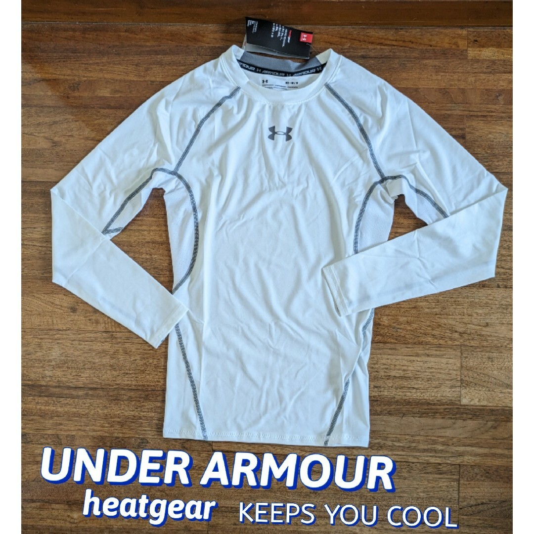 UNDER ARMOUR(アンダーアーマー)のUNDER ARMOUR/アンダーアーマー ヒートギア 白 Mサイズ 未使用品 メンズのトップス(Tシャツ/カットソー(七分/長袖))の商品写真