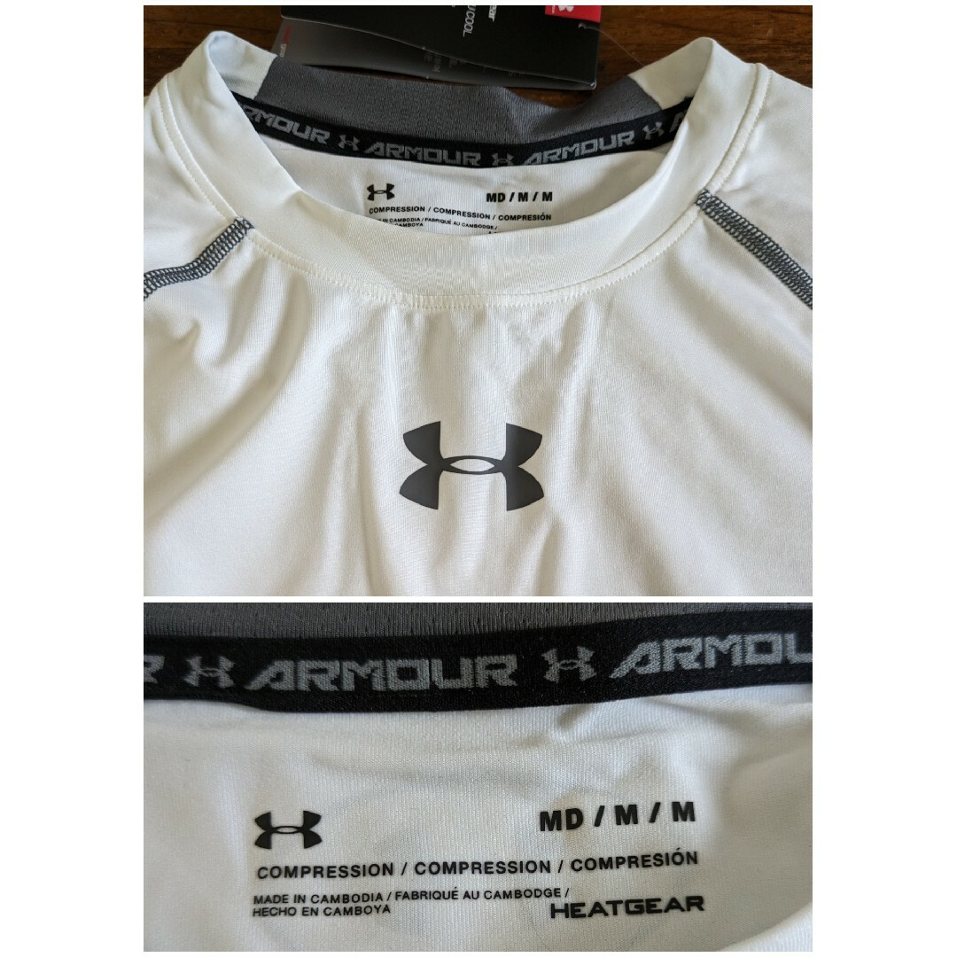 UNDER ARMOUR(アンダーアーマー)のUNDER ARMOUR/アンダーアーマー ヒートギア 白 Mサイズ 未使用品 メンズのトップス(Tシャツ/カットソー(七分/長袖))の商品写真