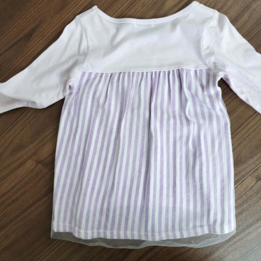 七分丈　Tシャツ　チュニック　カットソー キッズ/ベビー/マタニティのキッズ服女の子用(90cm~)(Tシャツ/カットソー)の商品写真