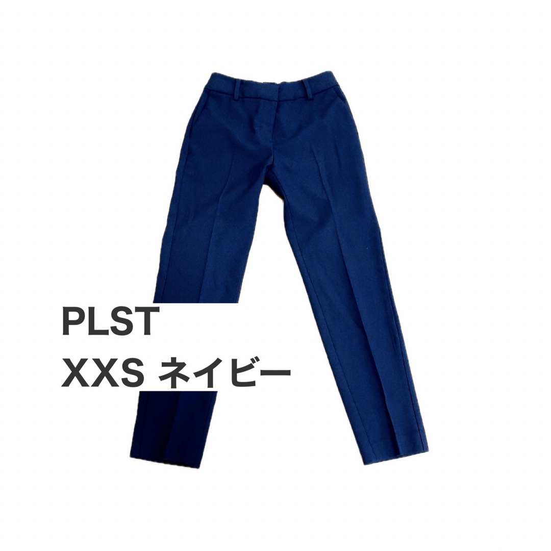 PLST(プラステ)のプラステ PLST ブラッシュドバックスティックパンツ　【ネイビー/XXS】 レディースのパンツ(カジュアルパンツ)の商品写真