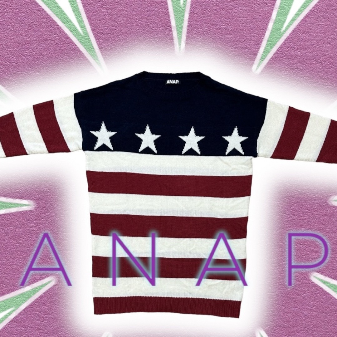 ANAP US柄　ニット　🇺🇸 レディースのトップス(ニット/セーター)の商品写真