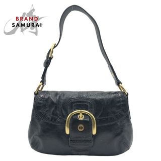 コーチ(COACH)のCOACH コーチ ソーホー ブラック 黒 ゴールド金具 パテントレザー F13132 ショルダーバッグ ハンドバッグ レディース 405026 【中古】(ショルダーバッグ)