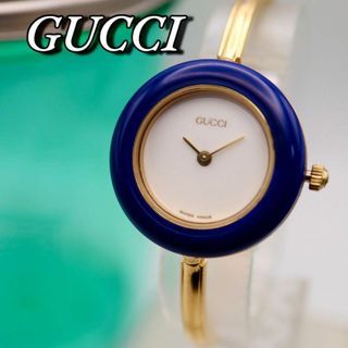 グッチ(Gucci)の良品 GUCCI チェンジベゼル ラウンド ゴールド レディース腕時計 830(腕時計)