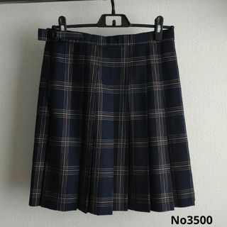 スクールスカート 冬物 w66-丈49 チェック プリーツ 制服女子No3500(その他)