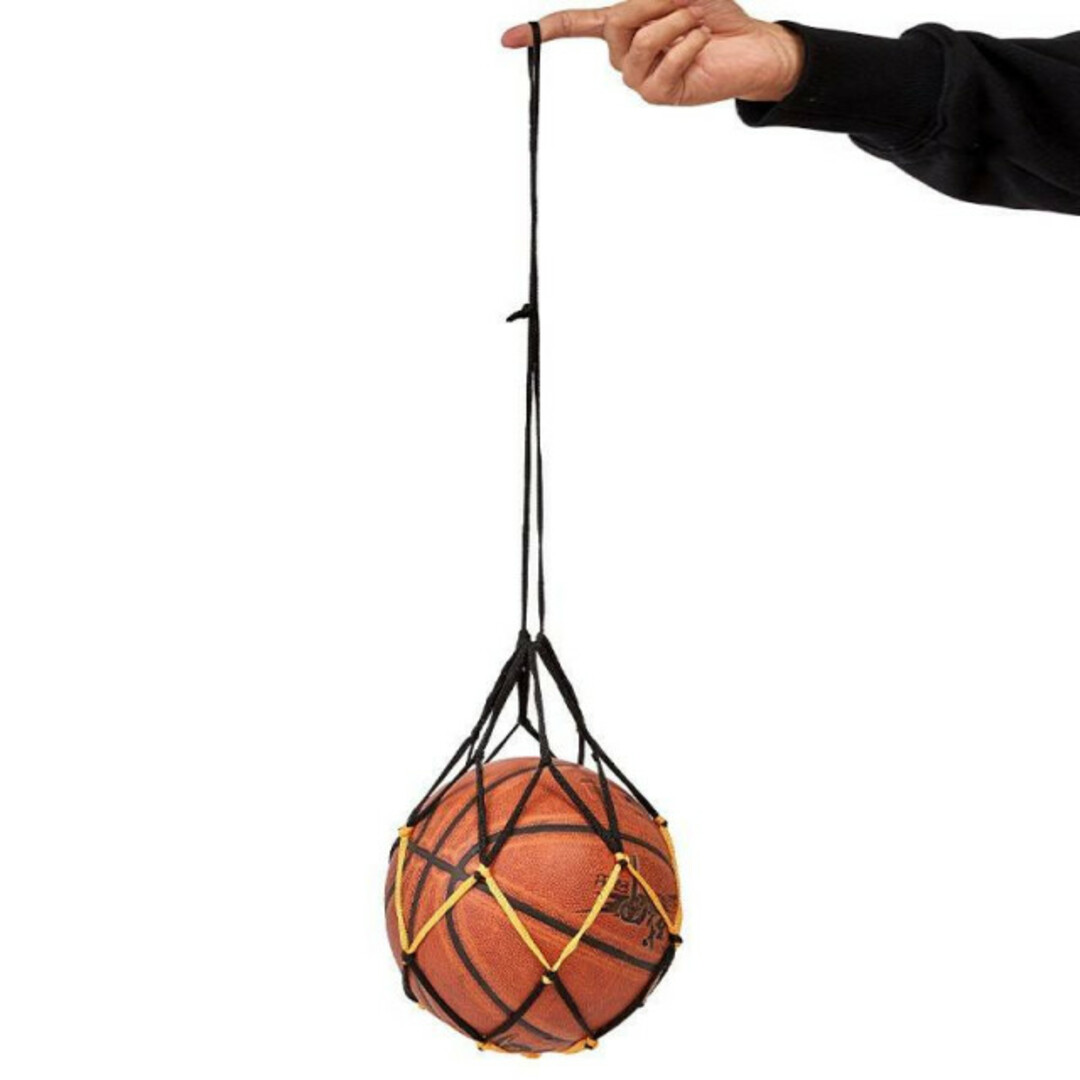ボール　ネット ＋ 空気針 ２個　持ち運び　ヒモ　紐　バッグ　バスケ　サッカー スポーツ/アウトドアのサッカー/フットサル(その他)の商品写真