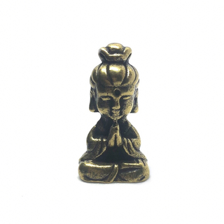 真鍮製　女性仏像キーホルダー(キーホルダー)