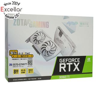 ZOTAC製グラボ　GAMING GeForce RTX 3060 Ti AMP White Edition LHR ZT-A30610F-10PLHR　PCIExp 8GB(PCパーツ)