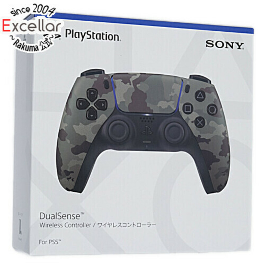 PlayStation(プレイステーション)の【新品訳あり(箱きず・やぶれ)】 SONY　ワイヤレスコントローラー DualSense　CFI-ZCT1J06　グレー カモフラージュ エンタメ/ホビーのゲームソフト/ゲーム機本体(その他)の商品写真