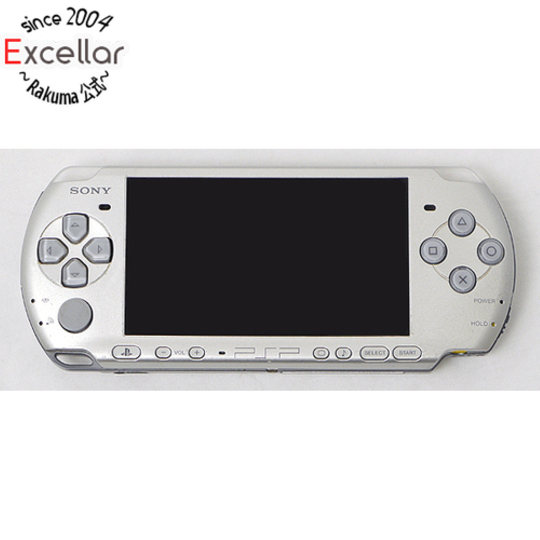 PlayStation Portable(プレイステーションポータブル)のSONY　PSP ミスティック・シルバー PSP-3000 MS　バッテリーなし エンタメ/ホビーのゲームソフト/ゲーム機本体(携帯用ゲーム機本体)の商品写真