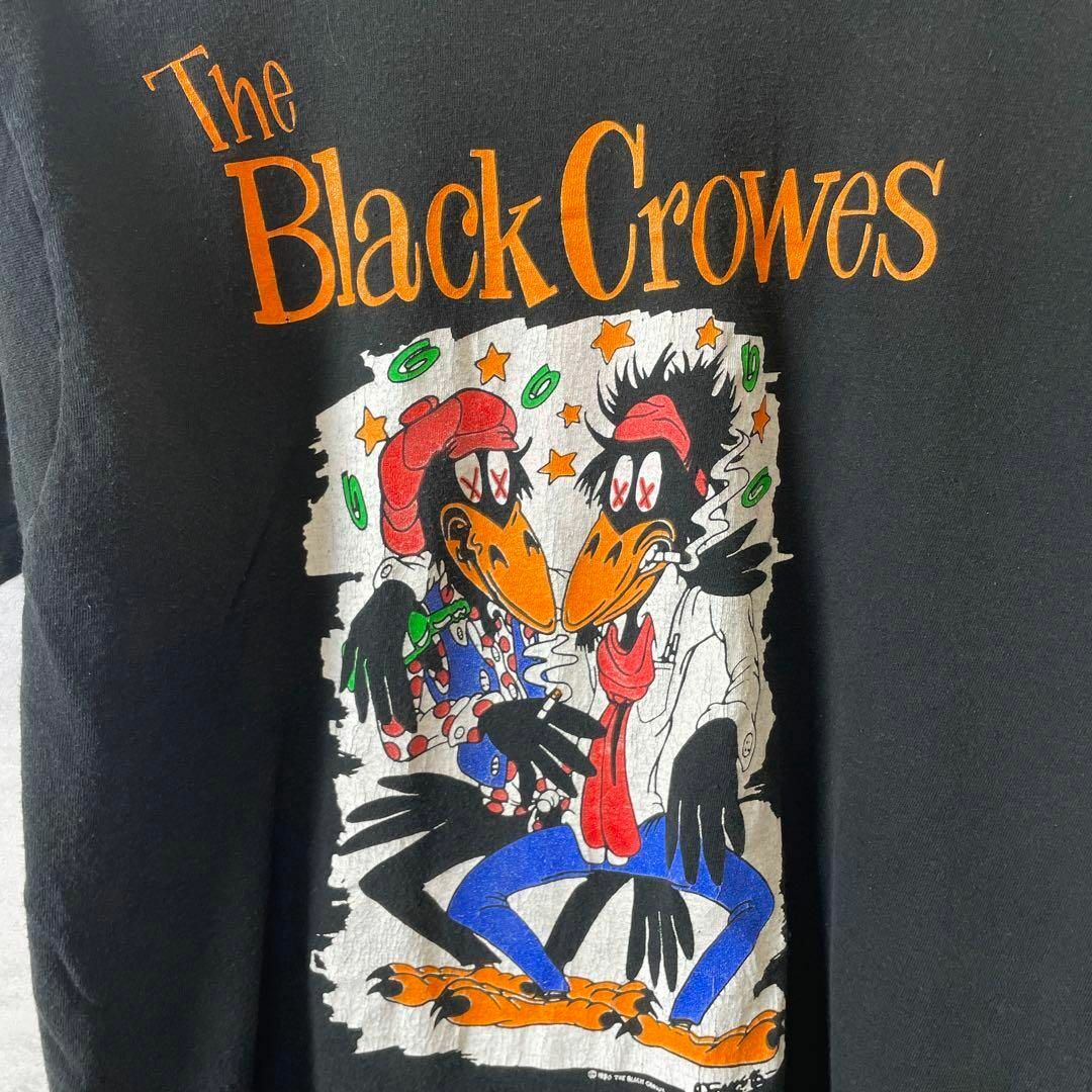 ブラッククロウズ　ビンテージ　1990年コピーライト　シングルステッチメンズ古着 メンズのトップス(Tシャツ/カットソー(半袖/袖なし))の商品写真