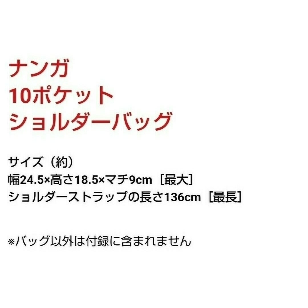 NANGA(ナンガ)の新品未開封 NANGAナンガ 多機能 ショルダーバッグ ボディバッグ 付録 エンタメ/ホビーの雑誌(ファッション)の商品写真