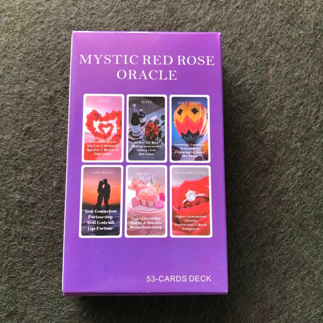 【訳あり品　開封済】MYSTIC RED ROSE ORACLE オラクルカード エンタメ/ホビーの本(趣味/スポーツ/実用)の商品写真