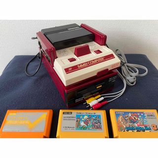 ファミリーコンピュータ(ファミリーコンピュータ)の美品！ファミコンAV化仕様　ディスクシステム　USB電源仕様　スーパーマリオ(家庭用ゲーム機本体)