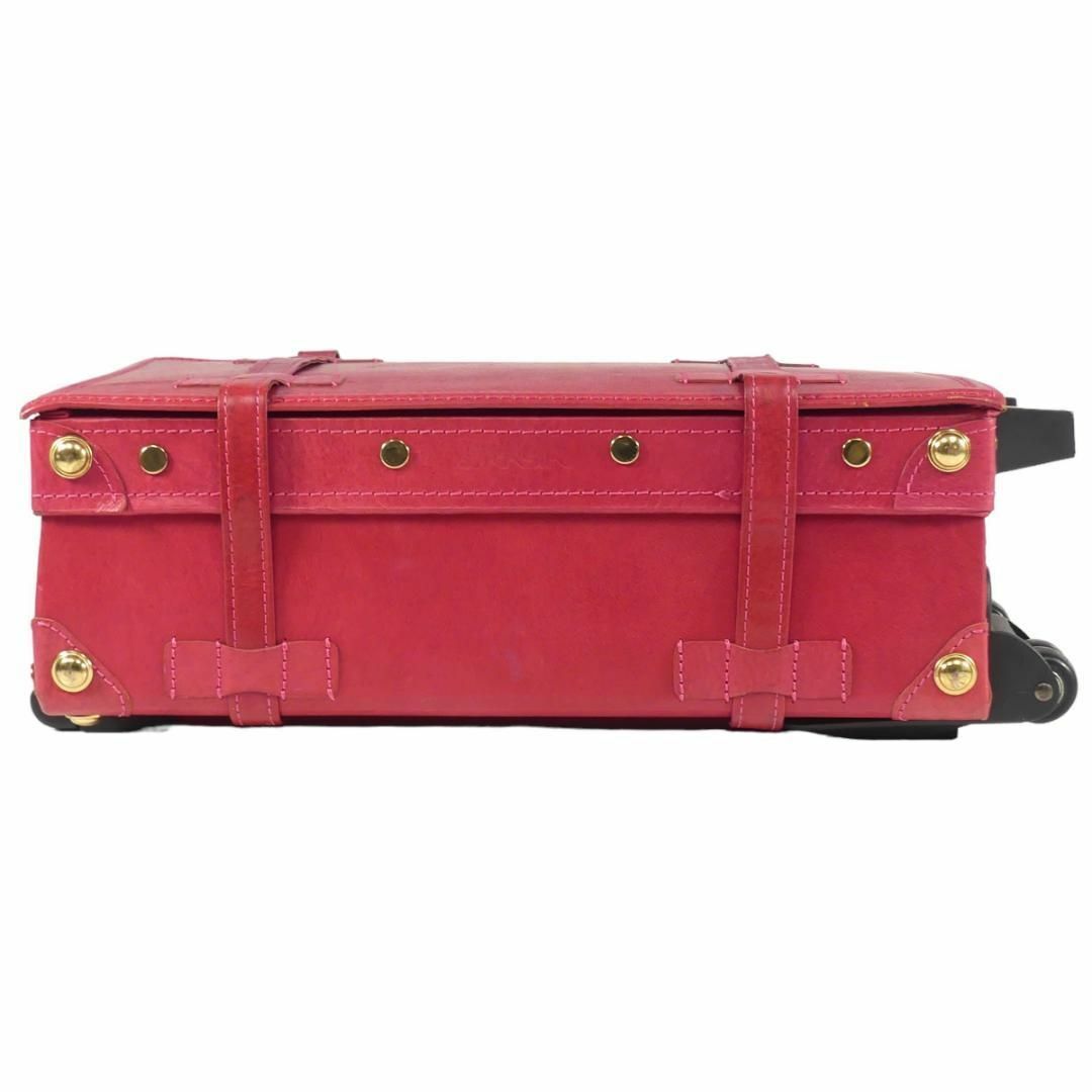 トランク キャリーケース スーツケース 革 旅行バッグ S 赤 NR3768 レディースのバッグ(ボストンバッグ)の商品写真
