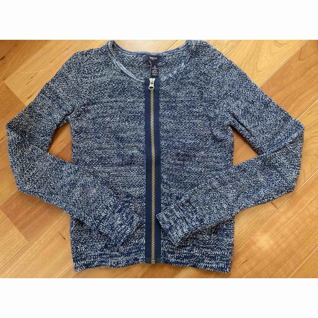 GAP Kids(ギャップキッズ)のギャップキッズ　gap ブルゾン ニット ジップアップ ジャケット 140cm キッズ/ベビー/マタニティのキッズ服女の子用(90cm~)(ドレス/フォーマル)の商品写真