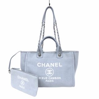 シャネル(CHANEL)の　シャネル CHANEL ドーヴィル スモール ショッピングバッグ AS3257 ブルー ファブリック レディース トートバッグ(トートバッグ)