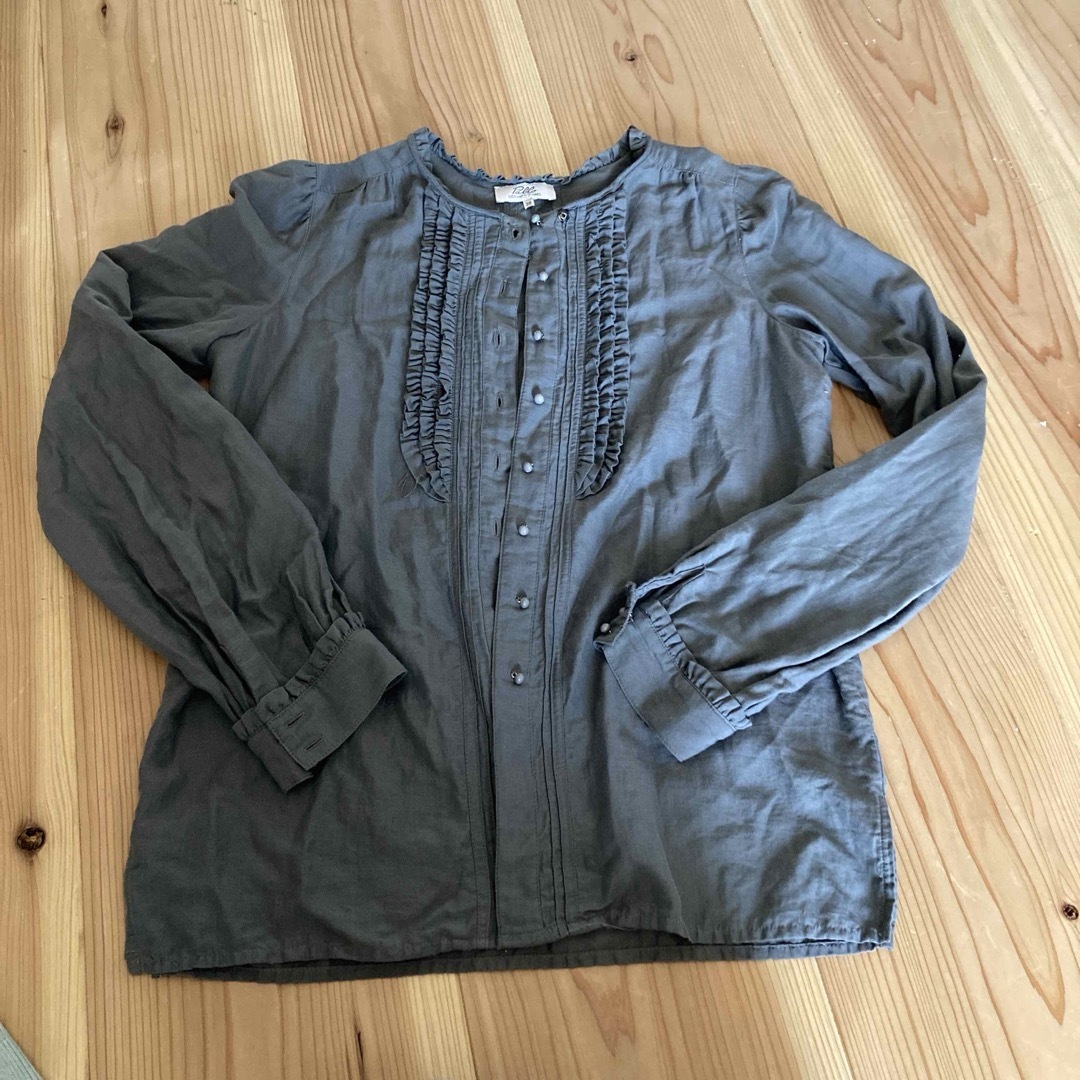 ハンガリー製　GERARD DAREL ブラウス　グレー レディースのトップス(シャツ/ブラウス(長袖/七分))の商品写真