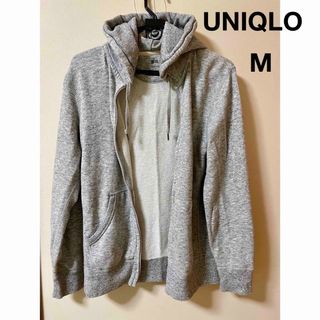 ユニクロ(UNIQLO)のユニクロ  スウェットフルジップパーカ（長袖）グレー メンズ M ダブルジップ(パーカー)