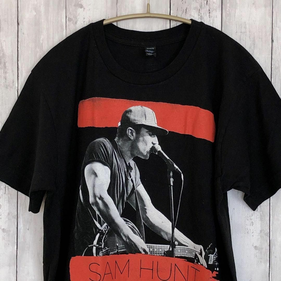 MUSIC TEE(ミュージックティー)のバンドＴシャツ　サムハント　メイドインメキシコ　サイズＭ　黒ブラック　メンズ古着 メンズのトップス(Tシャツ/カットソー(半袖/袖なし))の商品写真