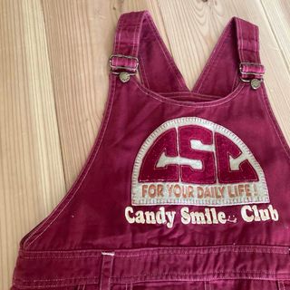 古着　90's   Candy Smile Club 赤　ジャンパースカート(ロングスカート)