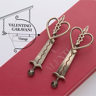 ヴァレンティノガラヴァーニ(valentino garavani)のヴァレンティノ ガラヴァーニ ハート ソード ブロンズカラー スイング ピアス(ピアス)