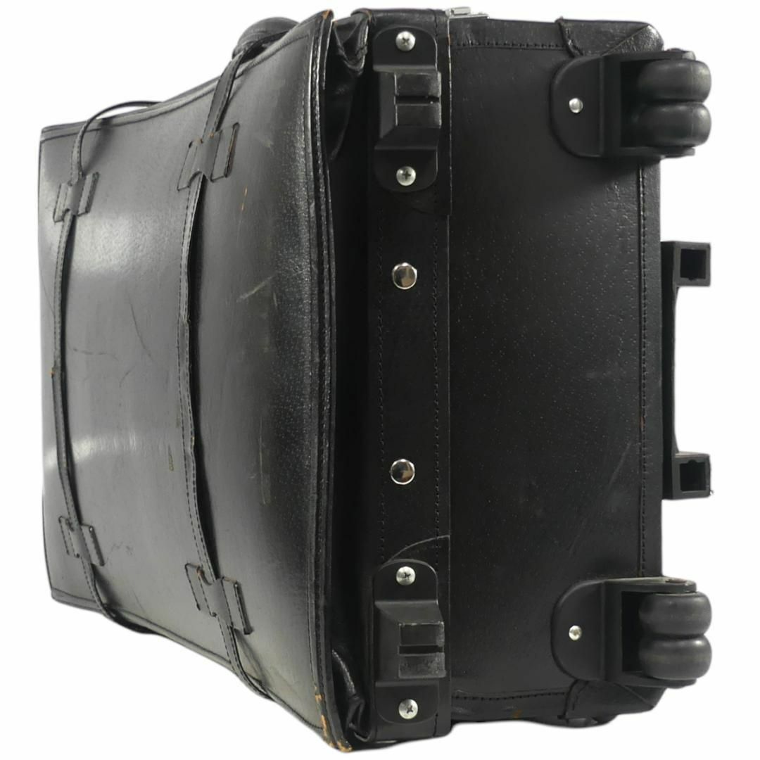 トランク キャリーケース スーツケース 革 旅行バッグ M 黒 HH9432 レディースのバッグ(スーツケース/キャリーバッグ)の商品写真