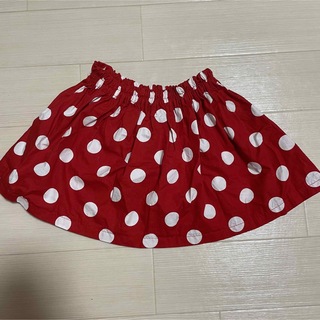 赤　水玉　ドットスカート　80(スカート)