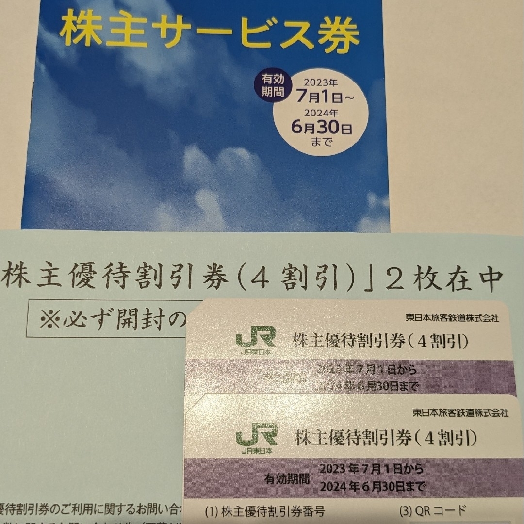 JR東日本　株主優待　冊子　2枚 チケットの乗車券/交通券(鉄道乗車券)の商品写真