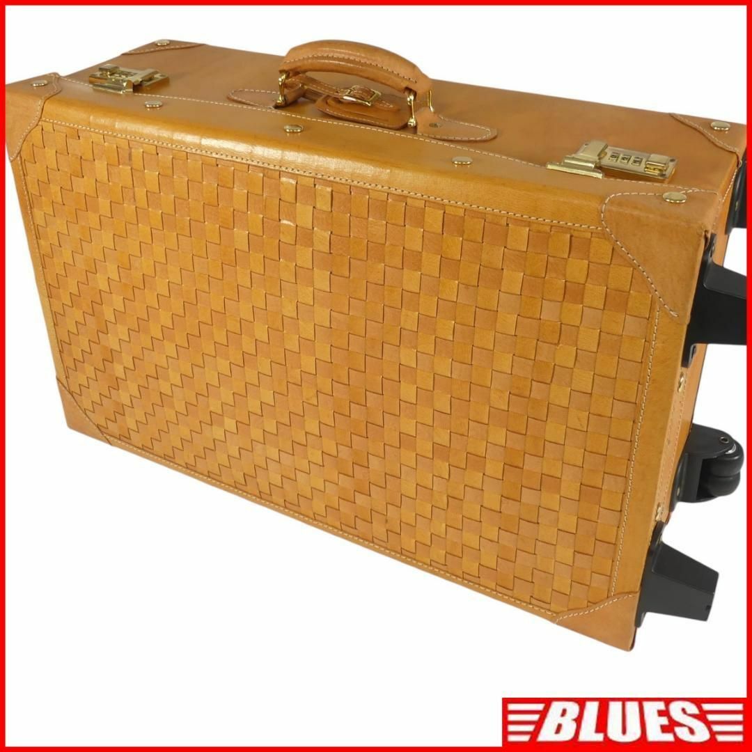 トランク キャリーケース スーツケース 革 旅行バッグ M キャメルHH9433 レディースのバッグ(スーツケース/キャリーバッグ)の商品写真