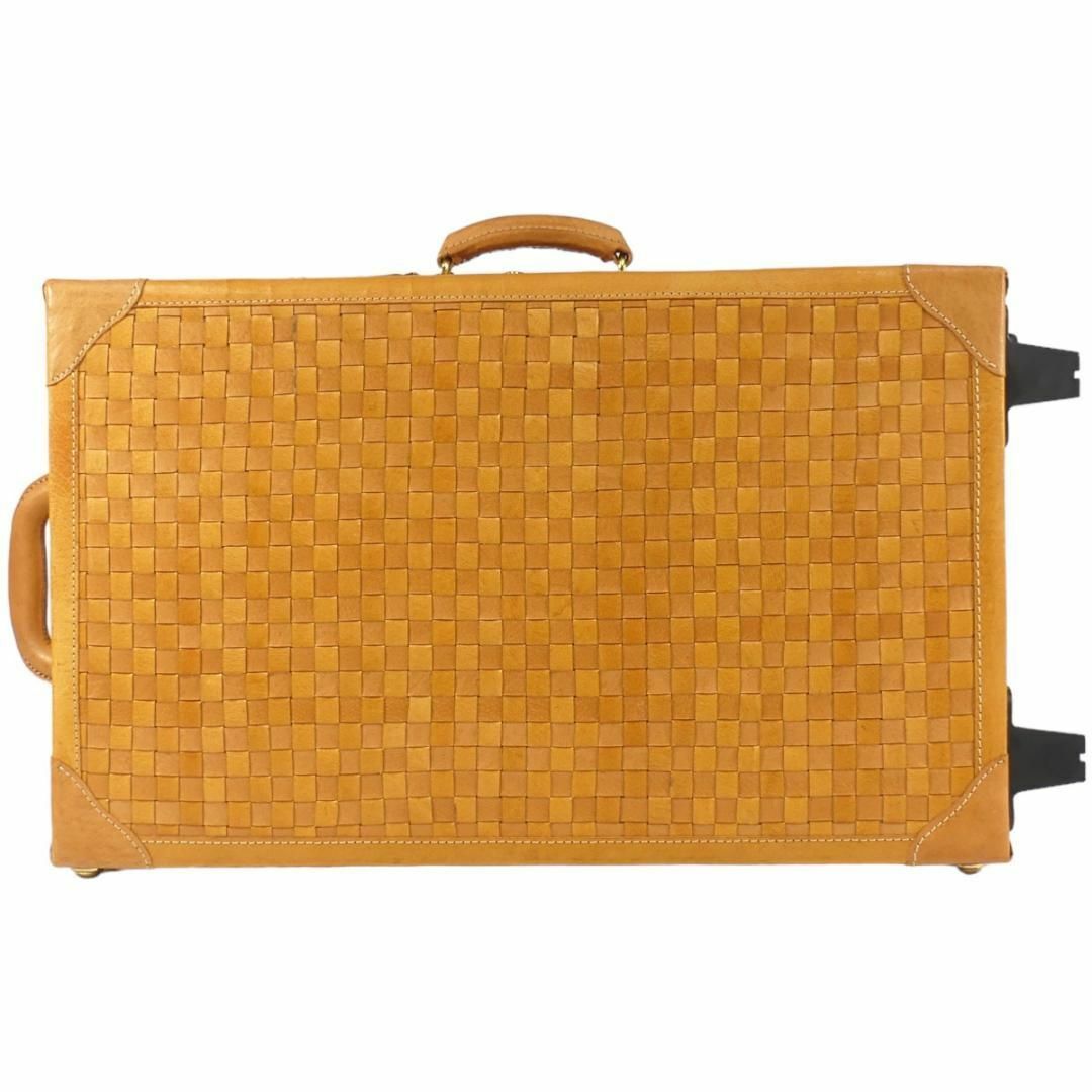 トランク キャリーケース スーツケース 革 旅行バッグ M キャメルHH9433 レディースのバッグ(スーツケース/キャリーバッグ)の商品写真