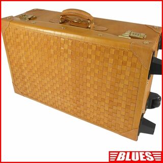 トランク キャリーケース スーツケース 革 旅行バッグ M キャメルHH9433(スーツケース/キャリーバッグ)