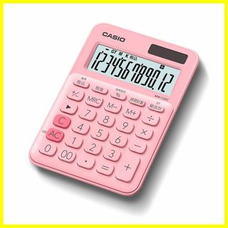 【色:ペールピンク】カシオ カラフル電卓 ペールピンク 12桁 ミニジャストタイ(OA機器)