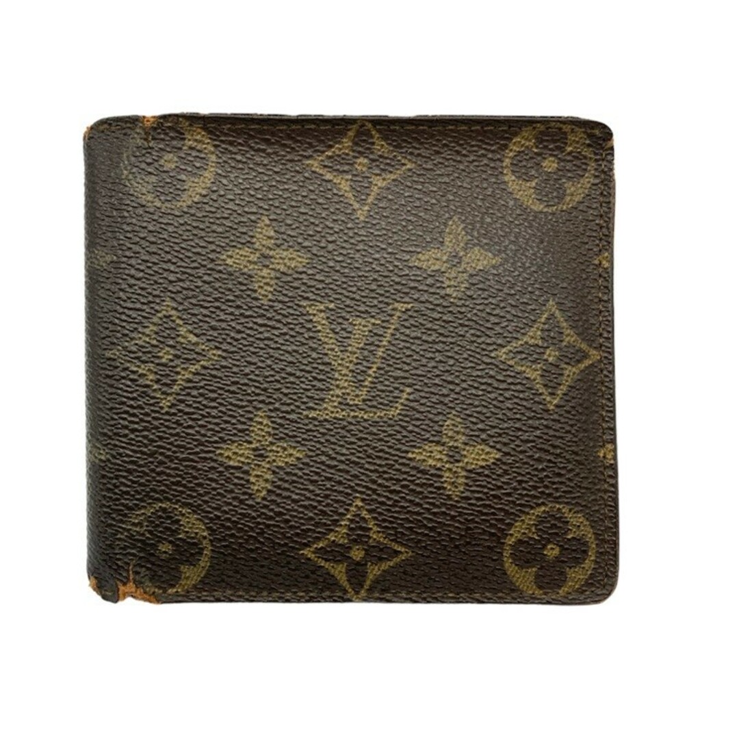 LOUIS VUITTON ルイヴィトン モノグラム  ポルト ビエ カルトクレディ 2つ折り札入れ M60879 中古 D4 メンズのファッション小物(折り財布)の商品写真