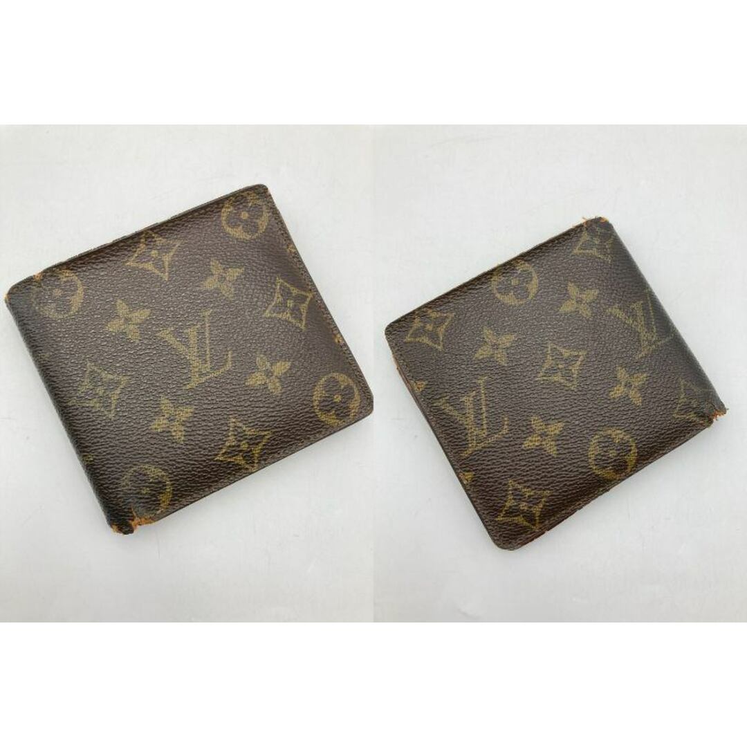 LOUIS VUITTON ルイヴィトン モノグラム  ポルト ビエ カルトクレディ 2つ折り札入れ M60879 中古 D4 メンズのファッション小物(折り財布)の商品写真