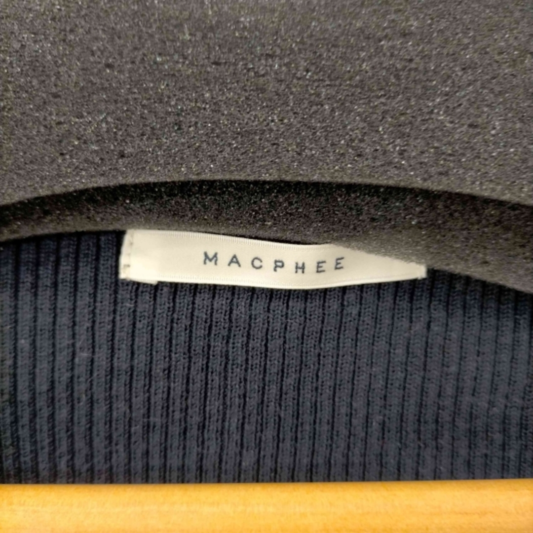 MACPHEE(マカフィー)のMACPHEE(マカフィー) コットンリブ Vネックカーディガン レディース レディースのトップス(カーディガン)の商品写真