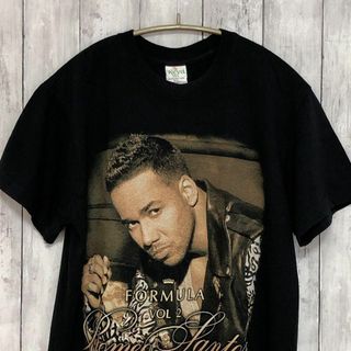 ミュージックティー(MUSIC TEE)の半袖Ｔシャツ　バンド　ライブツアー　黒ブラック　メンズ　古着(Tシャツ/カットソー(半袖/袖なし))