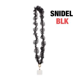 SNIDEL - スナイデル　snidel チュールドットスマホショルダー ブラック　黒★新品