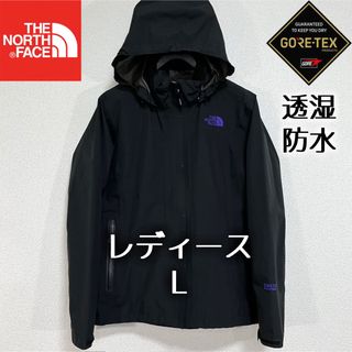 ザノースフェイス(THE NORTH FACE)の美品人気ノースフェイス マウンテンパーカー ゴアテックス レディースL ロゴ刺繍(ナイロンジャケット)