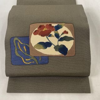 開き名古屋帯 秀品 正絹 【中古】