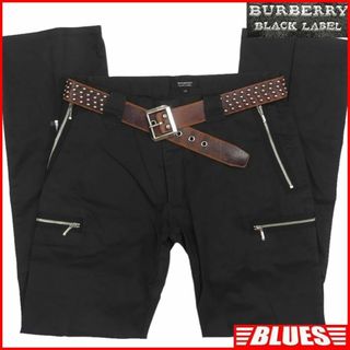 バーバリーブラックレーベル(BURBERRY BLACK LABEL)の廃盤 バーバリーブラックレーベル カーゴパンツ 黒 スラックス NR3801(ワークパンツ/カーゴパンツ)