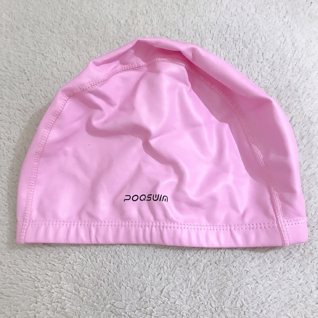 Poqswim スイムキャップ 大人サイズ ライクラ スイムキャップ　ピンク レディースの水着/浴衣(水着)の商品写真