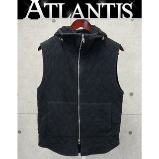 CHROME HEARTS 銀座店 クロムハーツ コットン キルティング ダブルジップ フード ベスト メンズ size:Ⅼ 黒 94840(ベスト)