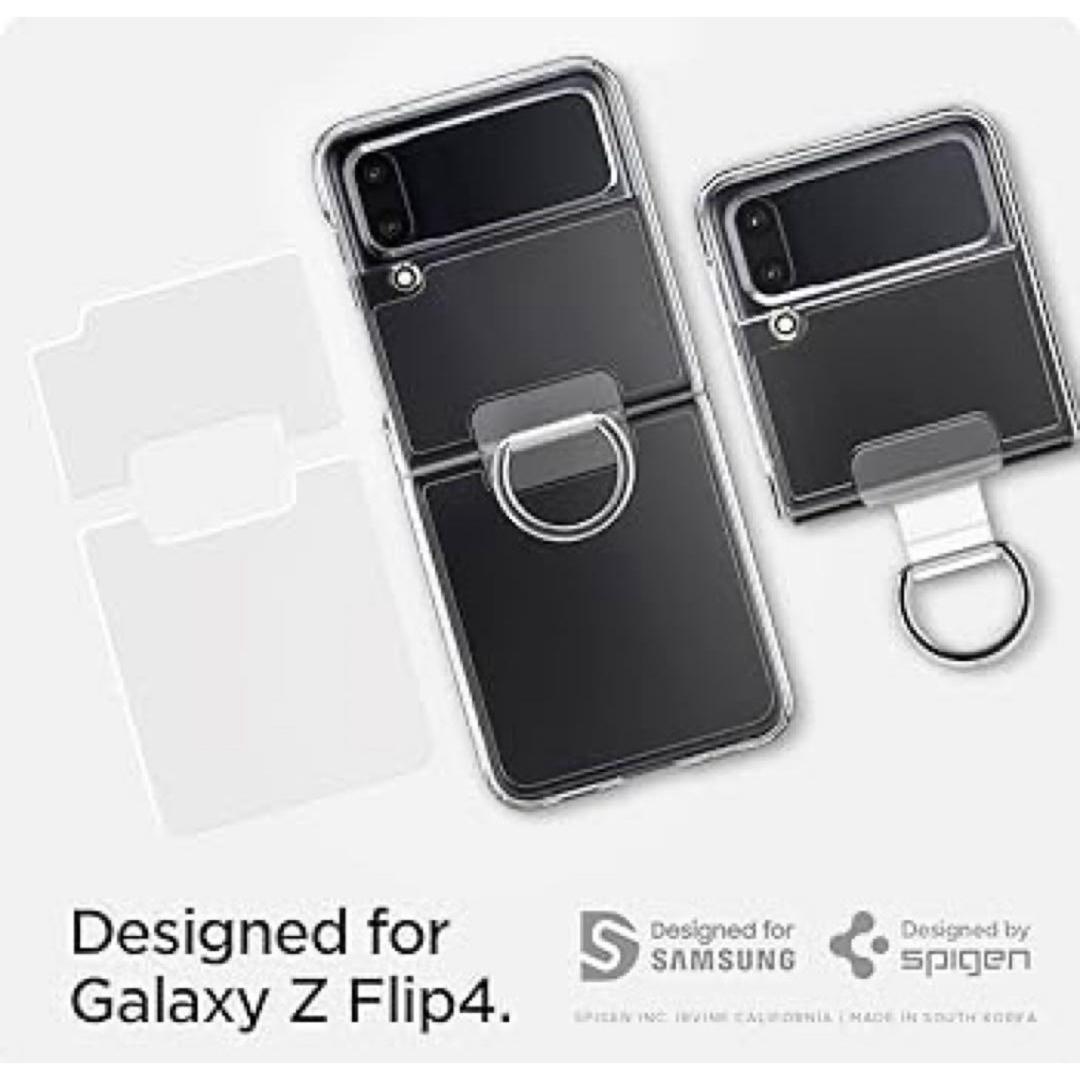 Spigen(シュピゲン)のGalaxy Z Flip4 ケース 透明 カスタマイズ可能  ワイヤレス充電 スマホ/家電/カメラのスマホアクセサリー(Androidケース)の商品写真