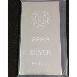 徳力本店 シルバーインゴット500g 1本　銀地金　未使用未開封(金属工芸)