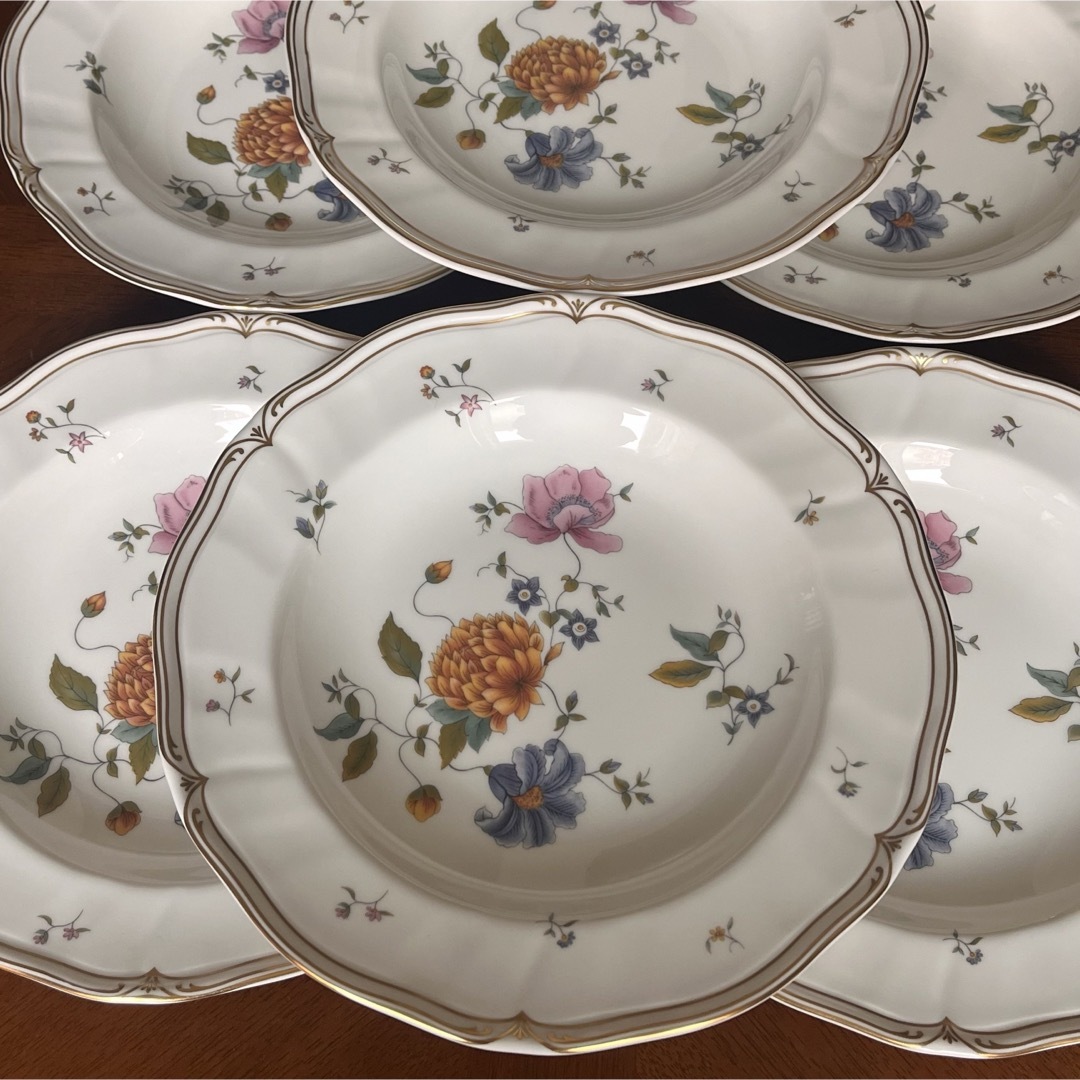 WEDGWOOD(ウェッジウッド)の【希少品】ウェッジウッド★ローズミード★深皿　6枚 インテリア/住まい/日用品のキッチン/食器(食器)の商品写真