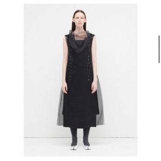 マルタンマルジェラ(Maison Martin Margiela)のMaisonMargiela メゾンマルジェラ　白タグ シースルーデザインドレス(ロングワンピース/マキシワンピース)