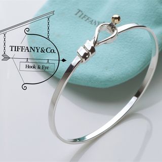 ティファニー(Tiffany & Co.)の極美品 TIFFANY ティファニー フック&アイ 925 750 バングル(ブレスレット/バングル)