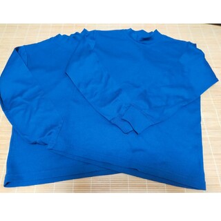 野球アンダーシャツ2枚 長袖 青色(ウェア)